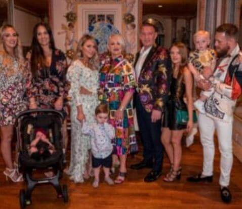 Tony McGregor with his wife Margaret McGregor and family at her 60th birthday.